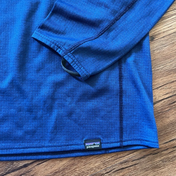 Patagonia Mens Mid Weight Quarter Zip Capilene Baselayer Polartec Blue Size XL - Picture 2 of 7